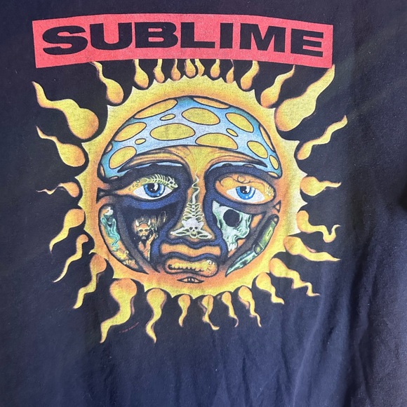 Vintage Y2K 2002 SUBLIME Black Sun T-Shirt Pro Delta Size L Ska Rock Band Tour - Picture 6 of 6